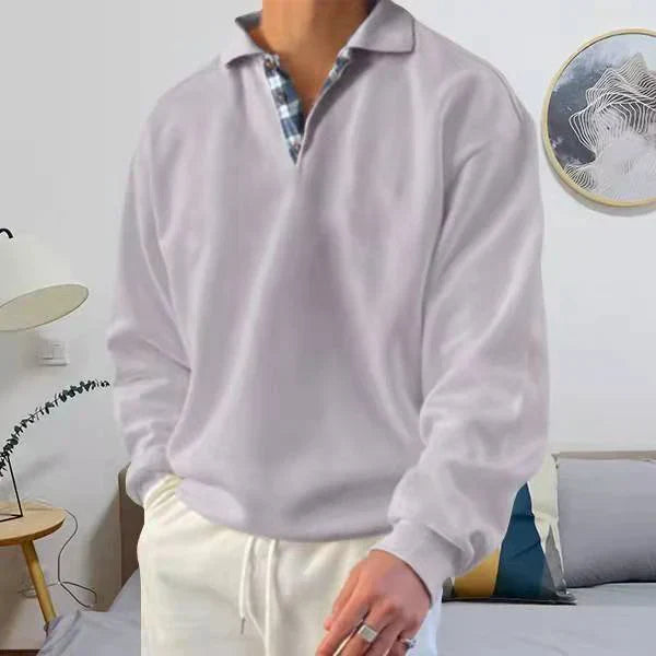 Upton - Comfortabel Heren Polo Sweatshirt