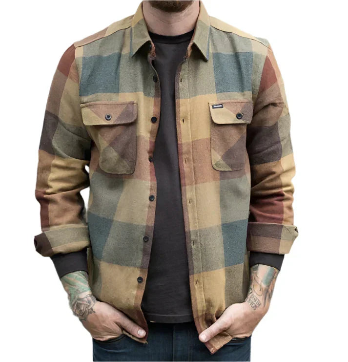 Men’s Flannel Overshirt | Brushed Check Shacket | Relaxed Fit