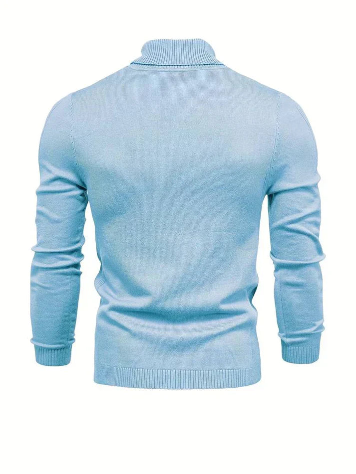 Lightweight Turtleneck Sweater | Fine Knit Pullover | Slim Fit