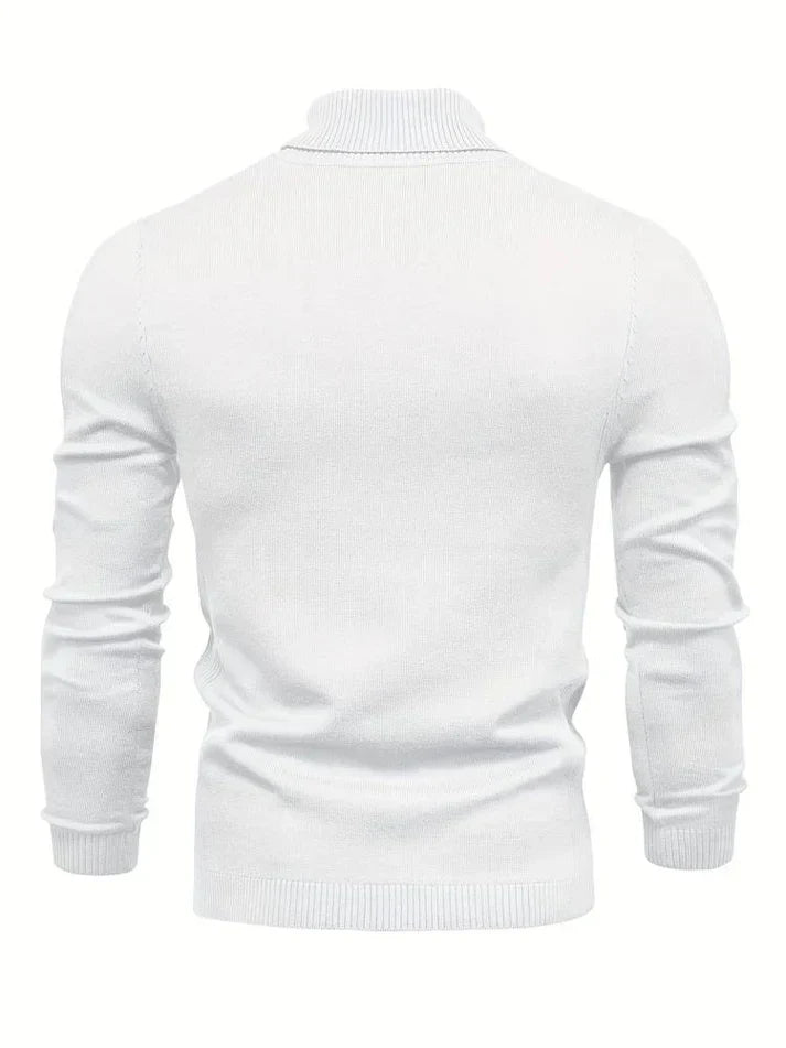 Lightweight Turtleneck Sweater | Fine Knit Pullover | Slim Fit