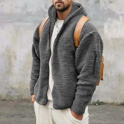 Men’s Sherpa Fleece Zip Jacket | Ultra-Soft Casual Outerwear for Cool Weather