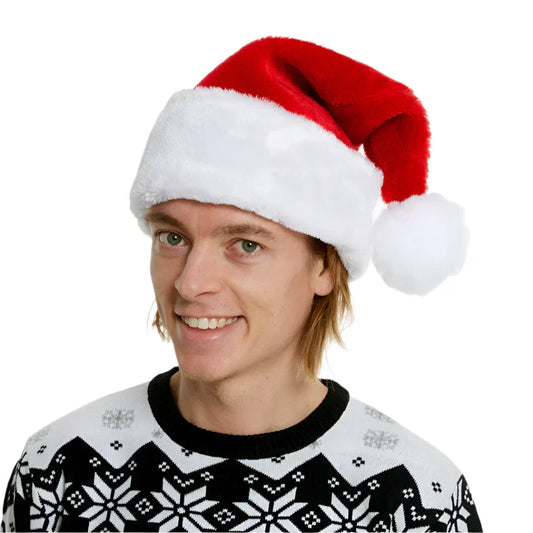 Classic Santa Hat | Plush Trim | Holiday Costume Accessory