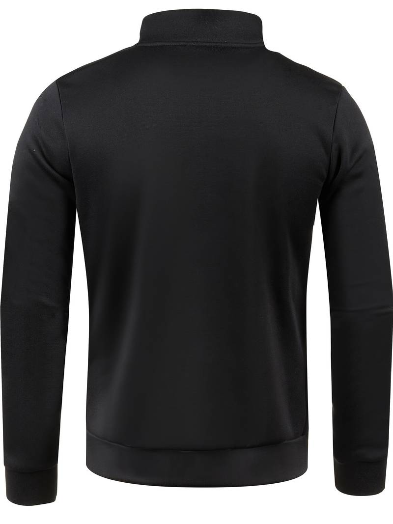 Men’s Zip-Up Knit Track Jacket | Lightweight Layer | Sport-Casual Fit