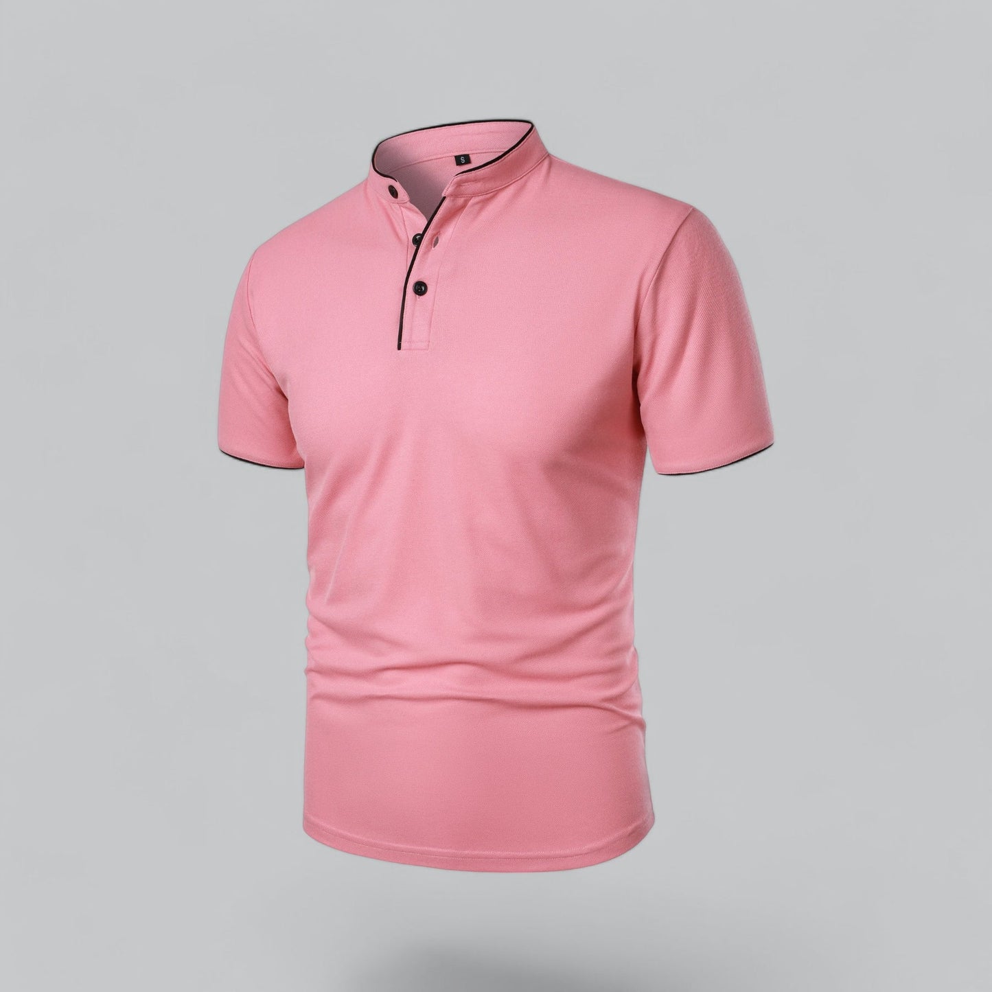 Short-Sleeve Henley Polo | Slim Fit Stretch Cotton | Casual Summer Essential