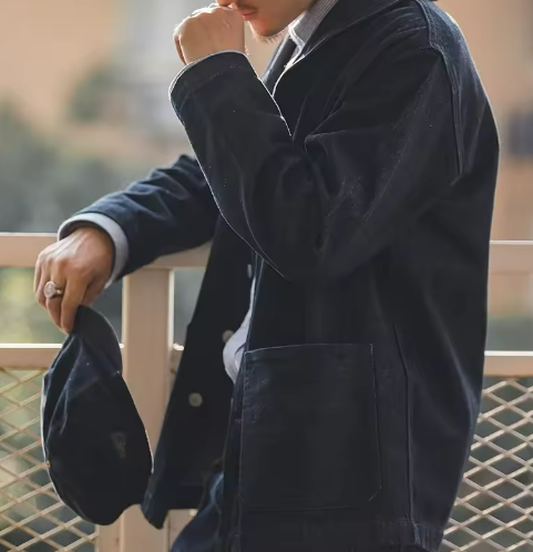 Men’s Denim Workwear Jacket | Classic Button-Up Layer for Everyday Casual