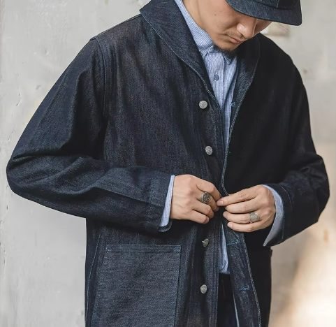 Men’s Denim Workwear Jacket | Classic Button-Up Layer for Everyday Casual
