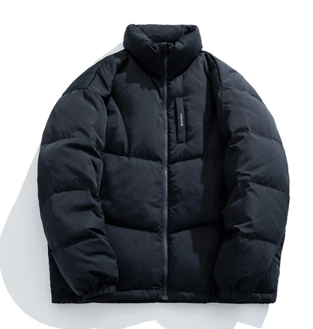 Heavyweight Down-Style Puffer | Windproof Shell & High Neck | Winter-Ready Jacket