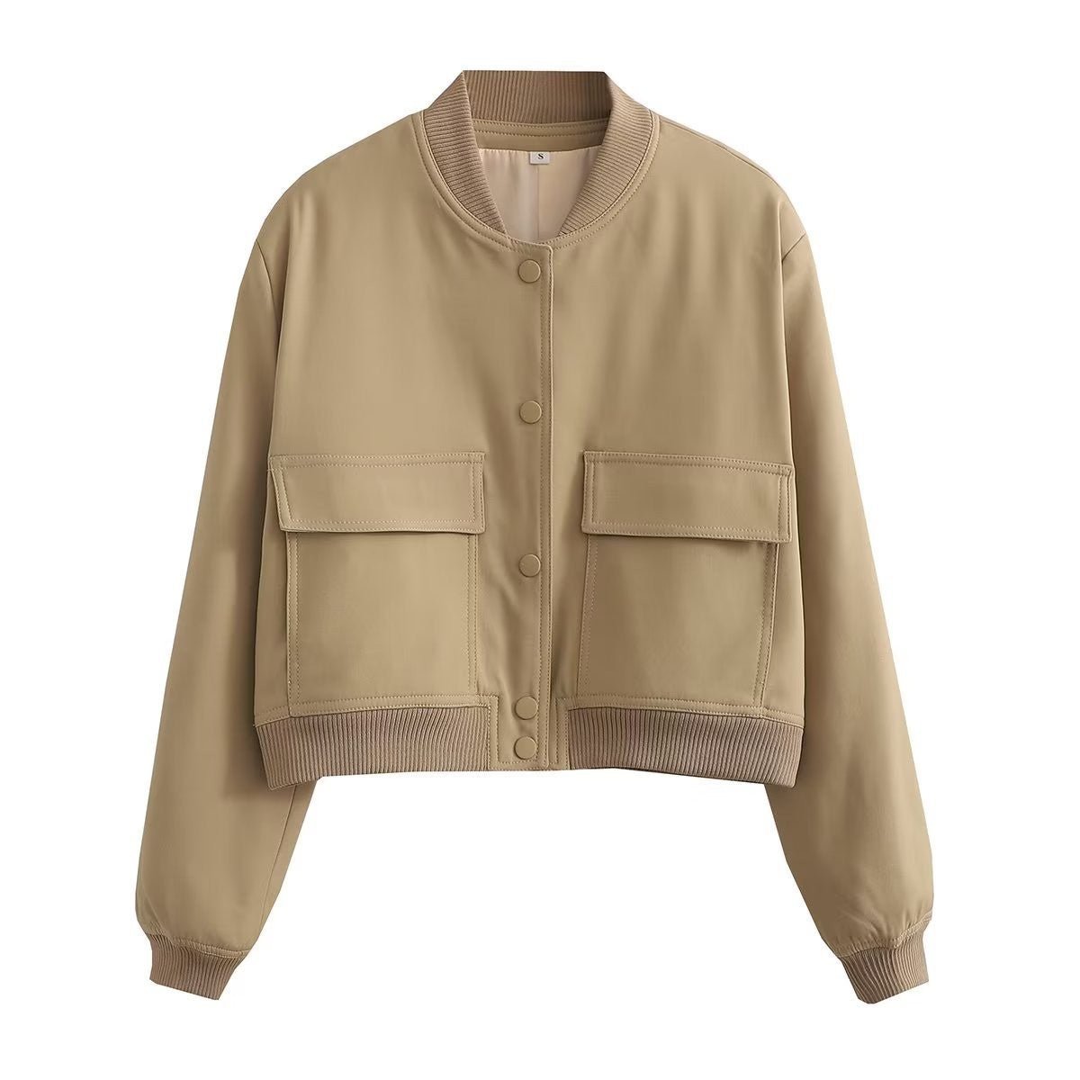 Cropped Bomber Jacket | Minimalist Design | Lightweight Layer | Streetwear Essential