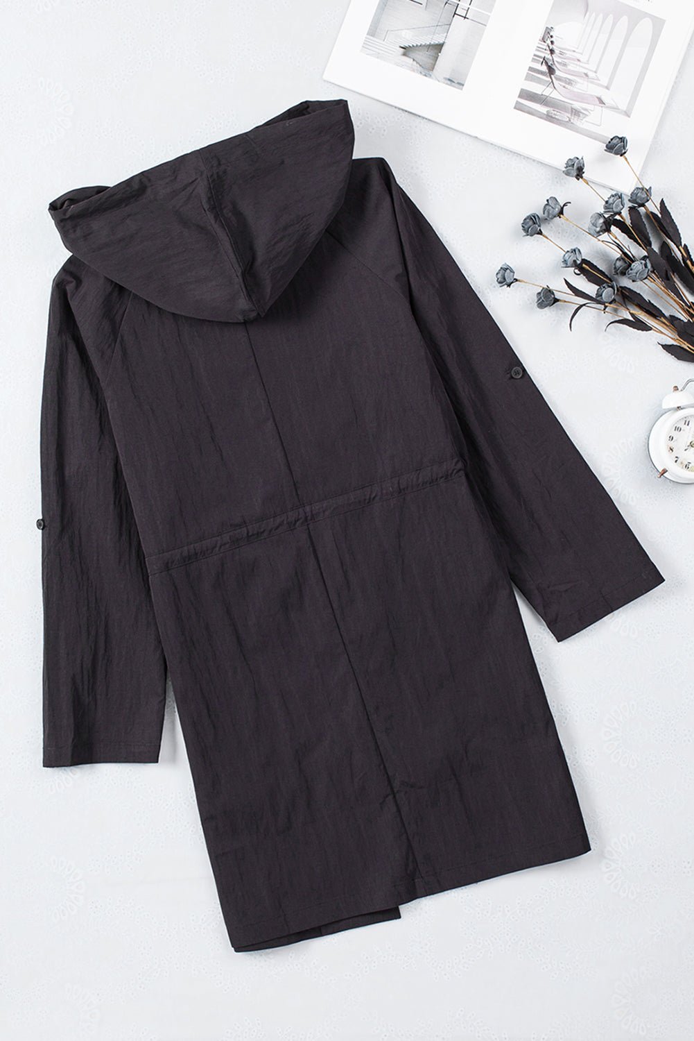 Lightweight Hooded Jacket | Water-Resistant | Adjustable Waist | Casual Layer