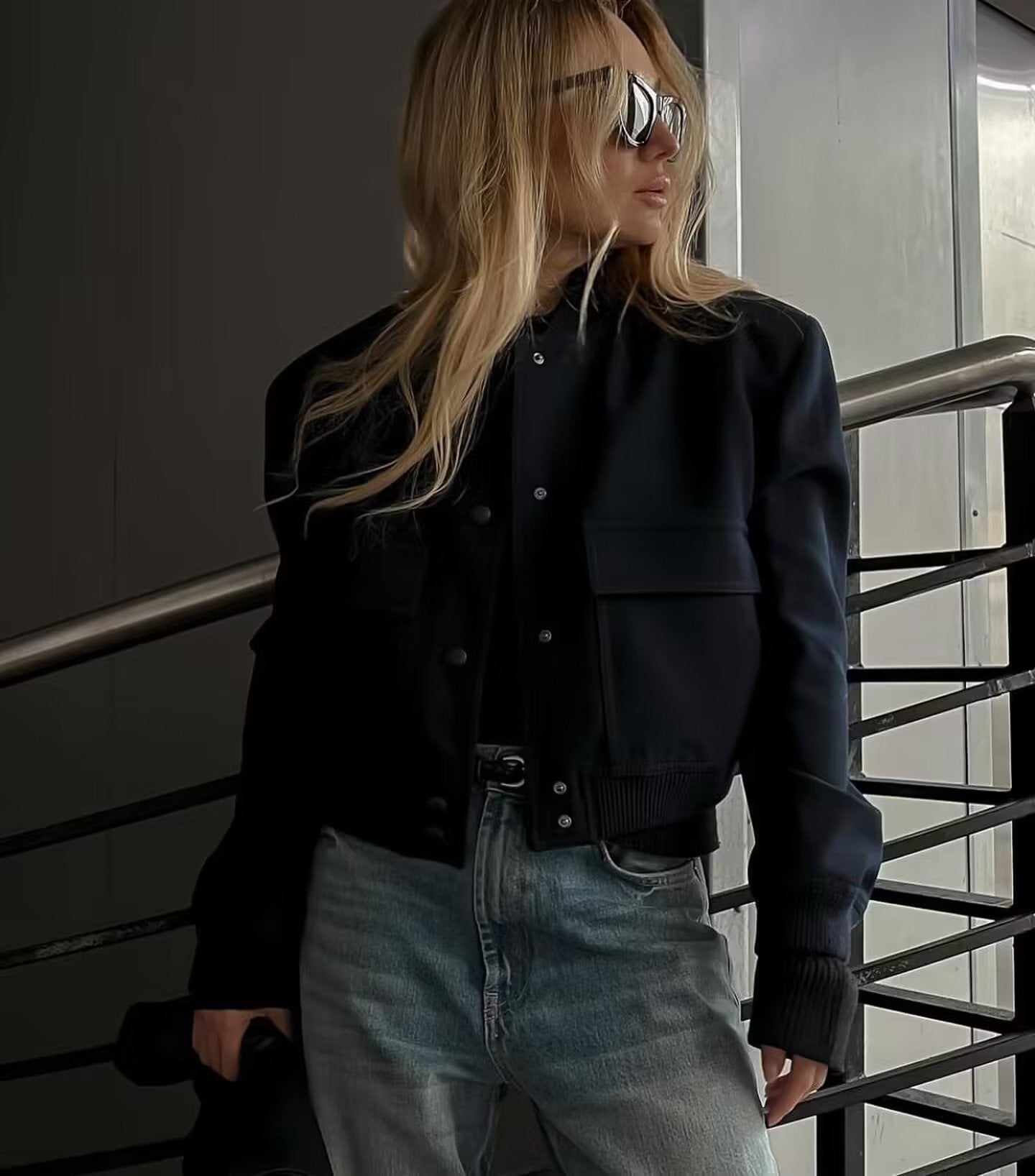 Cropped Bomber Jacket | Minimalist Design | Lightweight Layer | Streetwear Essential