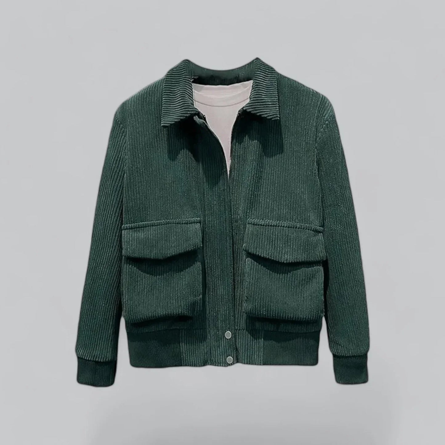 Men’s Corduroy Overshirt Jacket | Soft Texture | Utility Pockets | Fall Layer