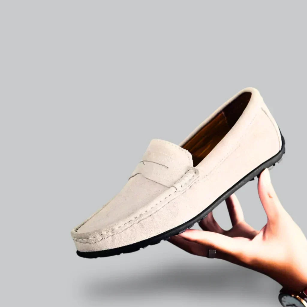 Men’s Classic Suede Loafers | Slip-On Driving Shoes | Lightweight Comfort Sole