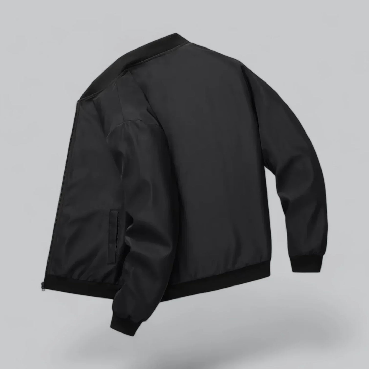 Men’s Faux Leather Bomber Jacket | Lightweight Streetwear Outer Layer
