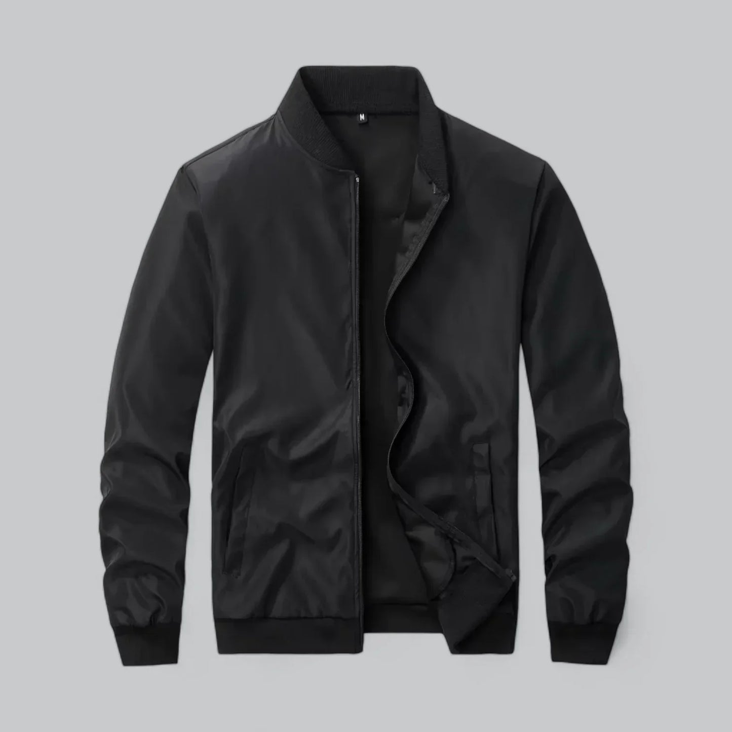 Men’s Faux Leather Bomber Jacket | Lightweight Streetwear Outer Layer