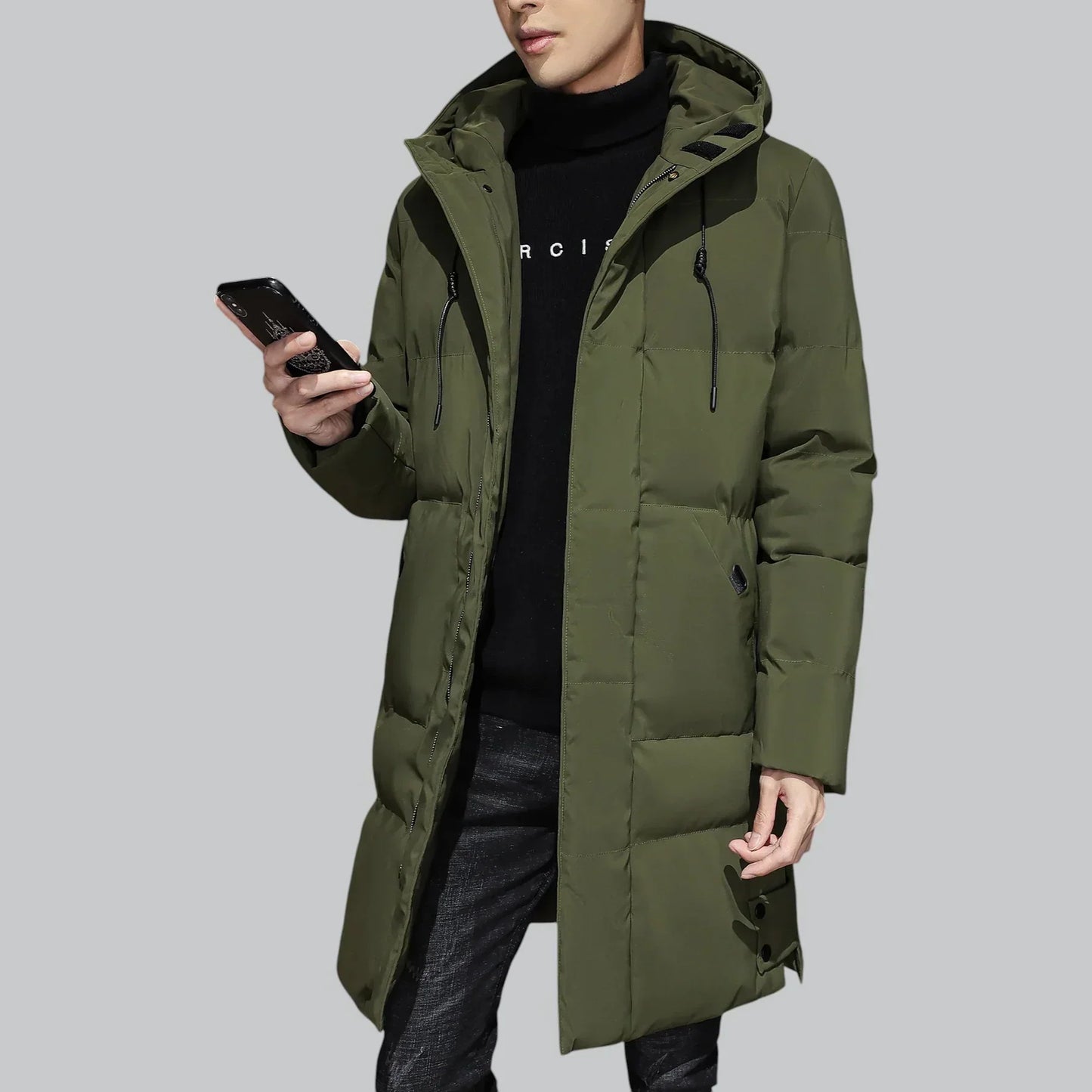 Men’s Long Hooded Puffer Parka | Insulated Winter Coat | Windproof Outerwear Canada