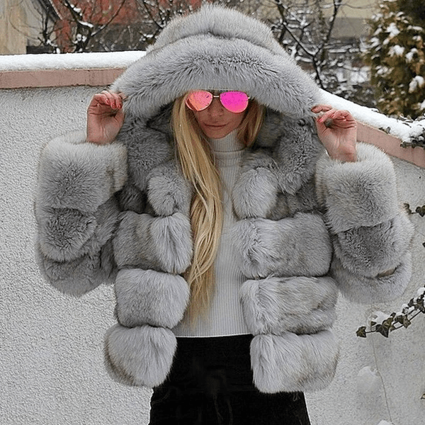 Luxe Oversized Faux Fur Coat | Plush & Warm | Hooded Winter Jacket