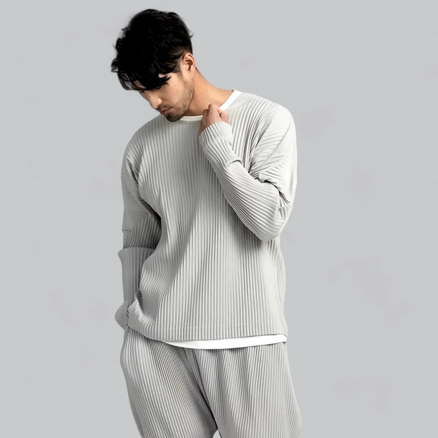 Aldamar - Moderne Herenpullover met Geribbeld Ontwerp