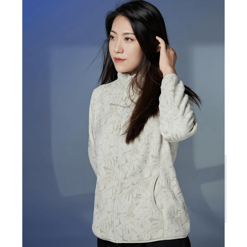 Floral Fleece Zip-Up Jacket | Soft & Warm | Stylish Design