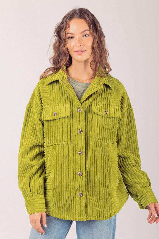 Oversized Corduroy Shacket | Relaxed Fit | Soft Cotton Blend | Casual Layering
