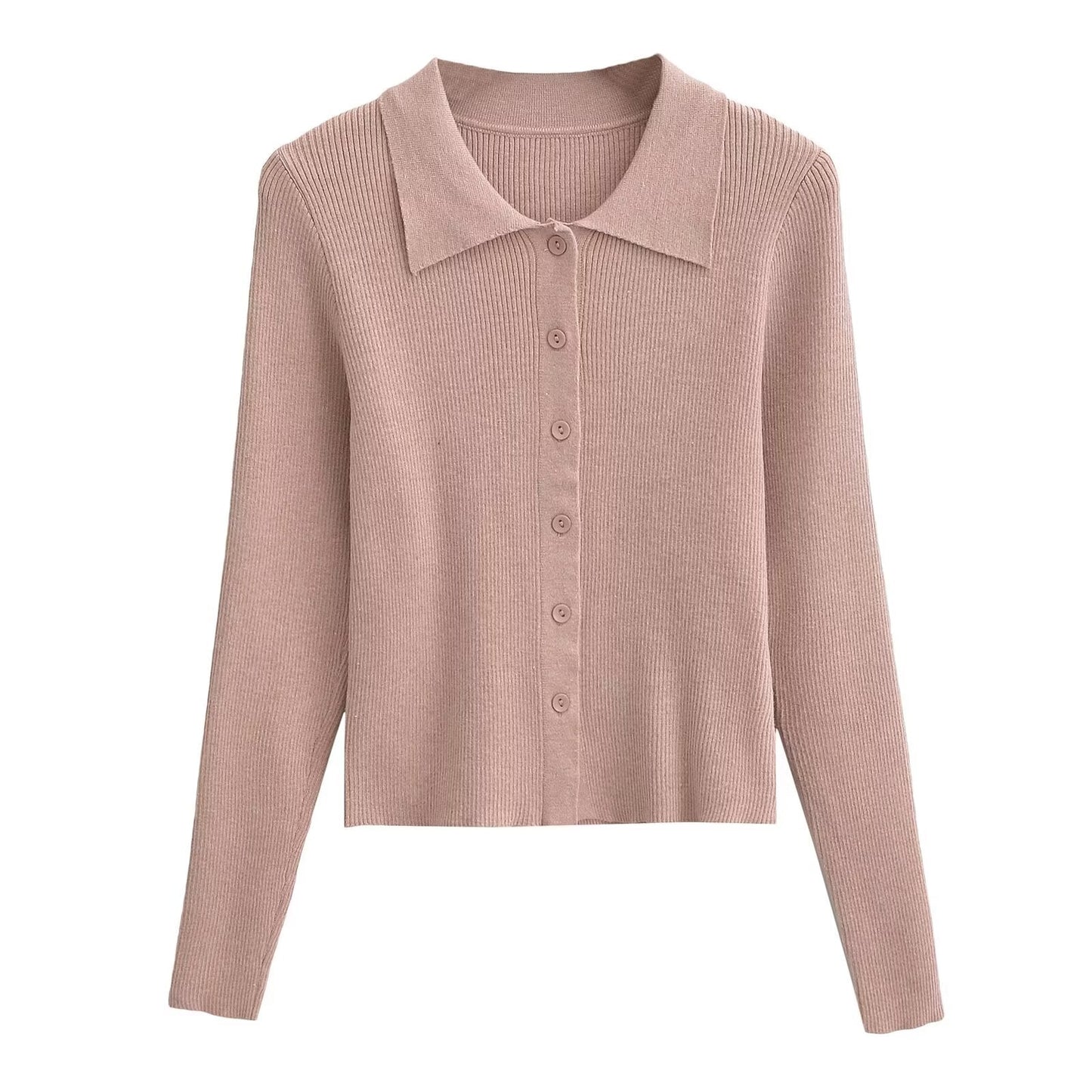 Collared Button-Down Cardigan | Slim Fit | Soft and Elegant