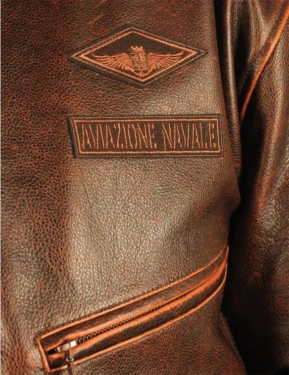 Vintage Aviator Bomber Jacket | Genuine Distressed Leather | Removable Hood | Rugged Winter Style