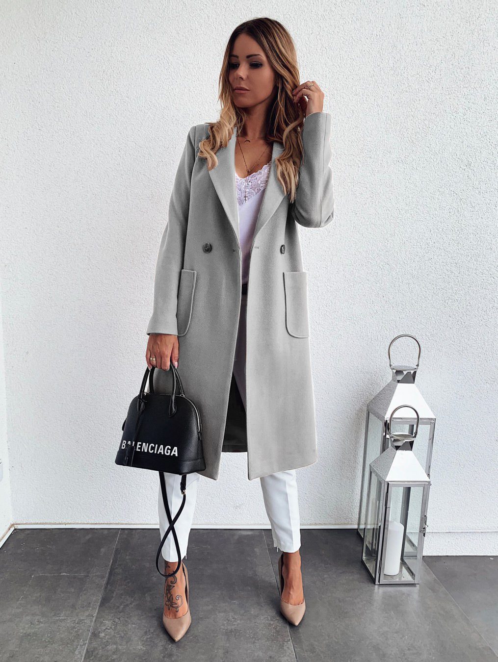 Classic Tailored Long Coat | Sophisticated Silhouette | Wool Blend | Office & Casual Wear
