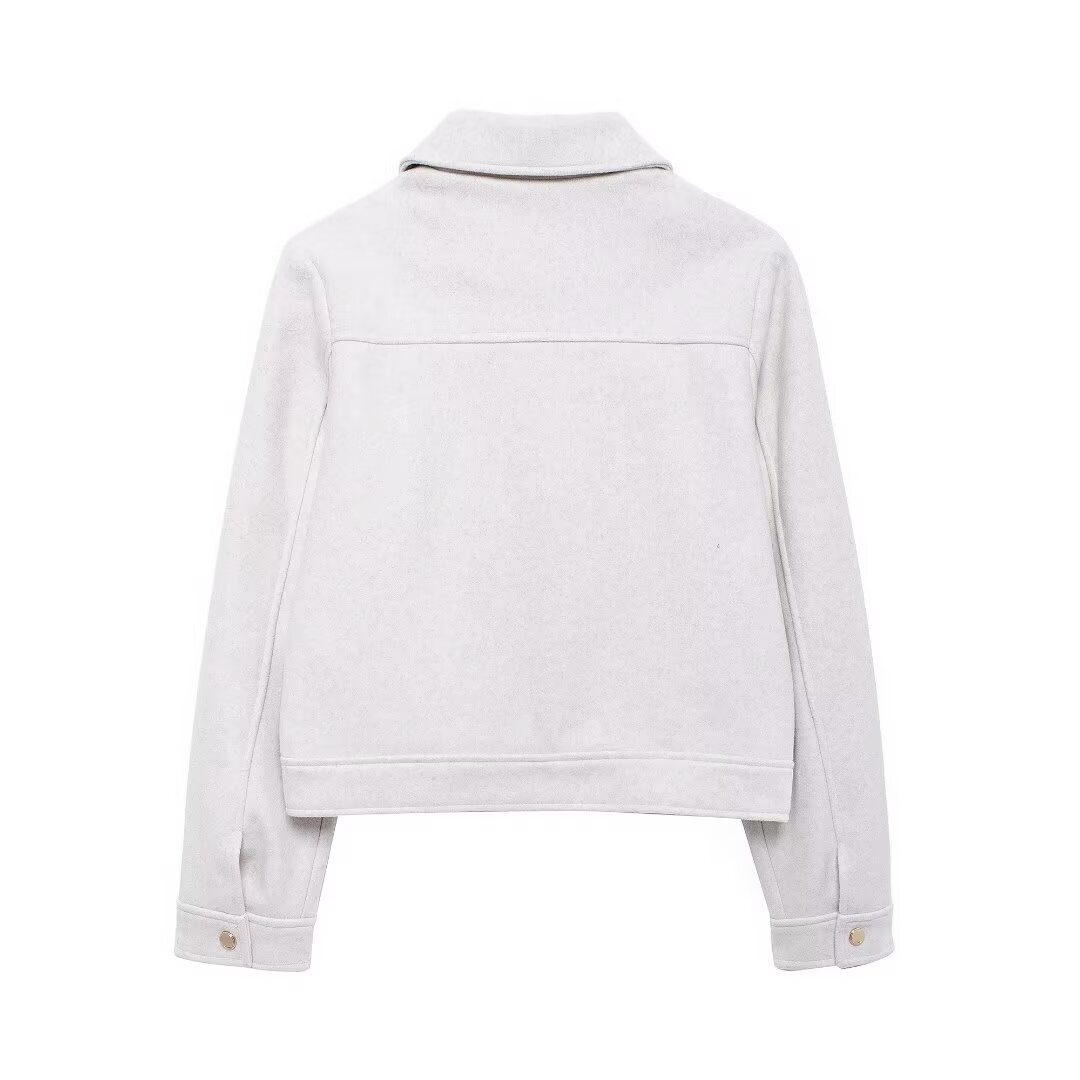 Cropped Utility Jacket | Modern Minimalist Style | Wool Blend | Transitional Outerwear