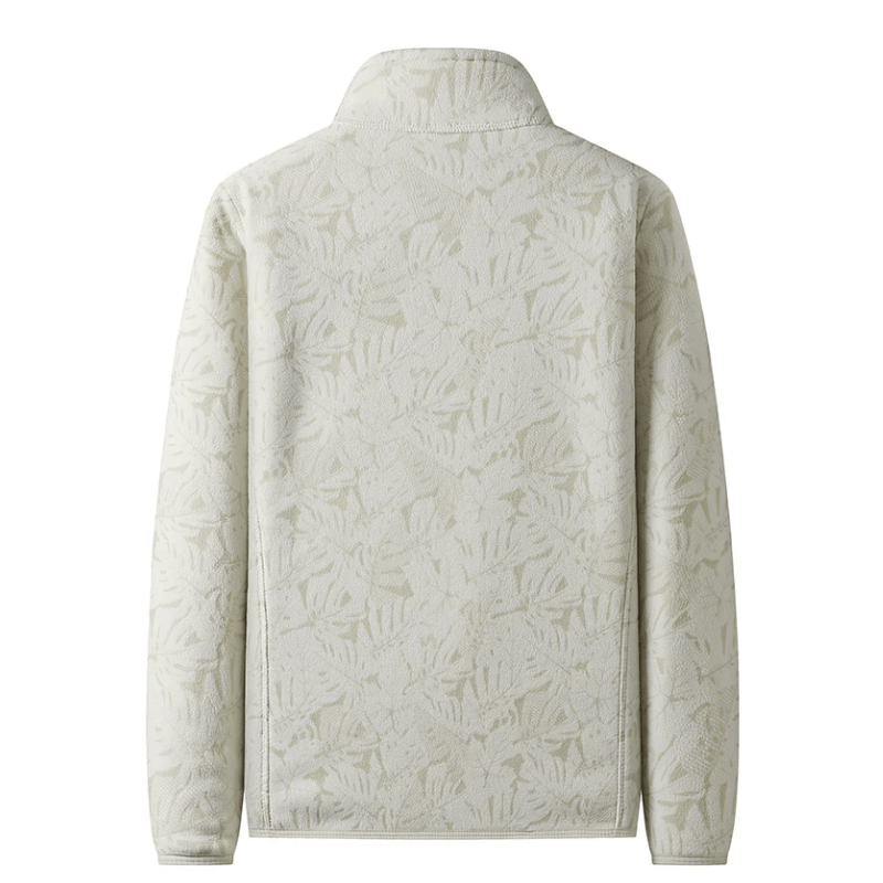 Floral Fleece Zip-Up Jacket | Soft & Warm | Stylish Design