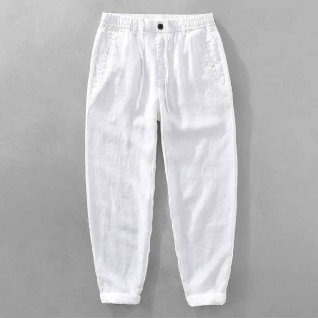 Relaxed Linen-Blend Jogger Pants | Drawstring Waist | Casual Summer Fit