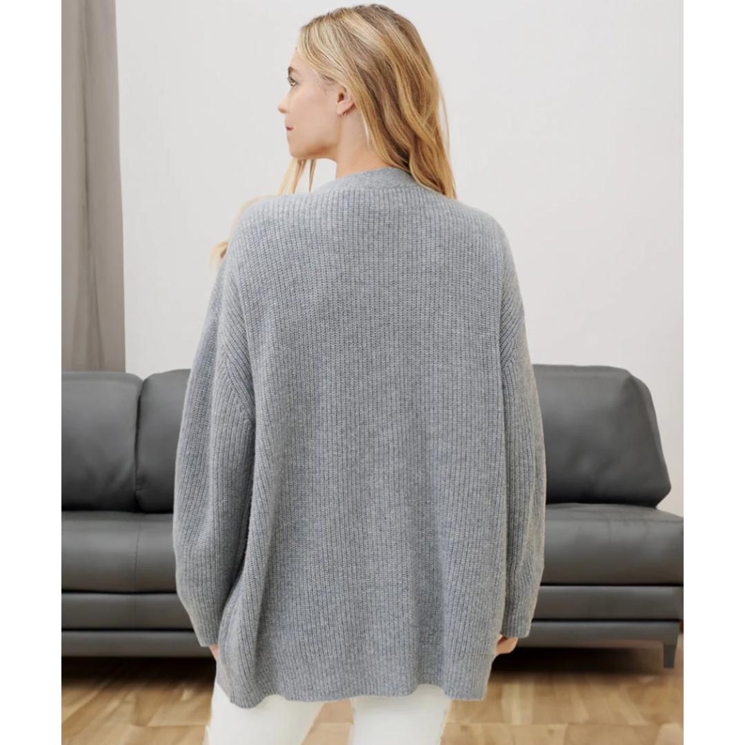 Ribbed Knit Button Cardigan | Relaxed Fit with Drop Shoulders | Soft Casual Layer