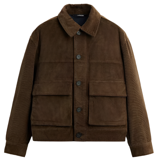 Corduroy Overshirt Jacket | Boxy Fit | Button-Front Design