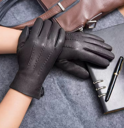 Men’s Leather Dress Gloves | Touchscreen Compatible | Winter-Ready Lining