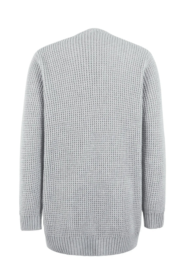 Women's Open Front Knit Cardigan | Lightweight Textured Sweater | Relaxed Fit