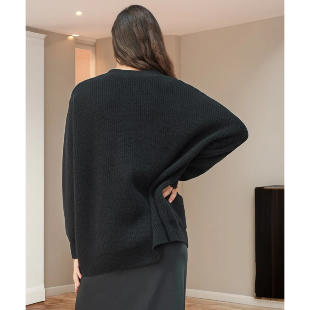 Ribbed Knit Button Cardigan | Relaxed Fit with Drop Shoulders | Soft Casual Layer