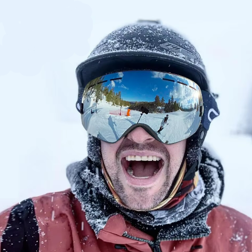 NATFIRE | Anti-Fog Ski & Snowboard Goggles with UV400 Protection | Interchangeable Lens