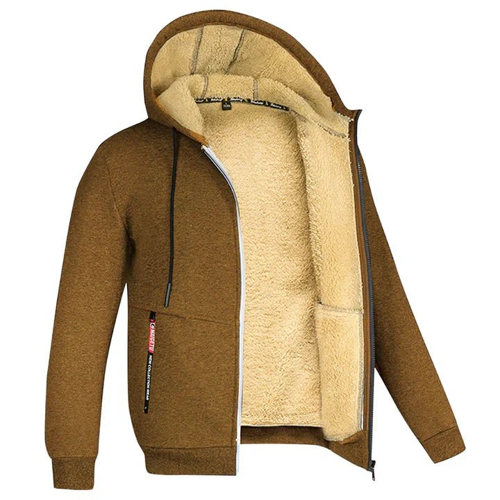 Men's Sherpa-Lined Zip Hoodie | Ultra-Soft Fleece | Warm & Casual