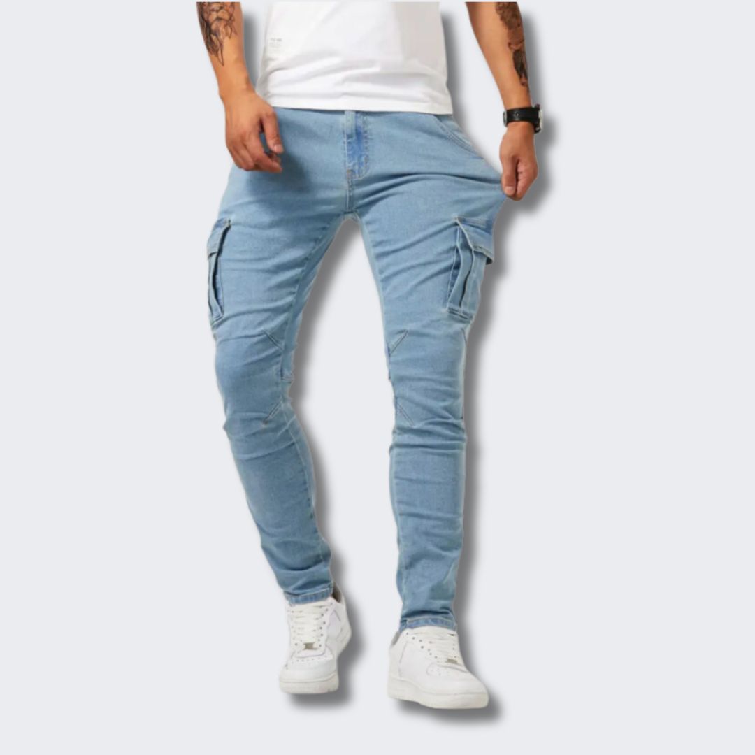 Men’s Cargo Jogger Pants | Slim Fit Stretch | Streetwear Utility Style