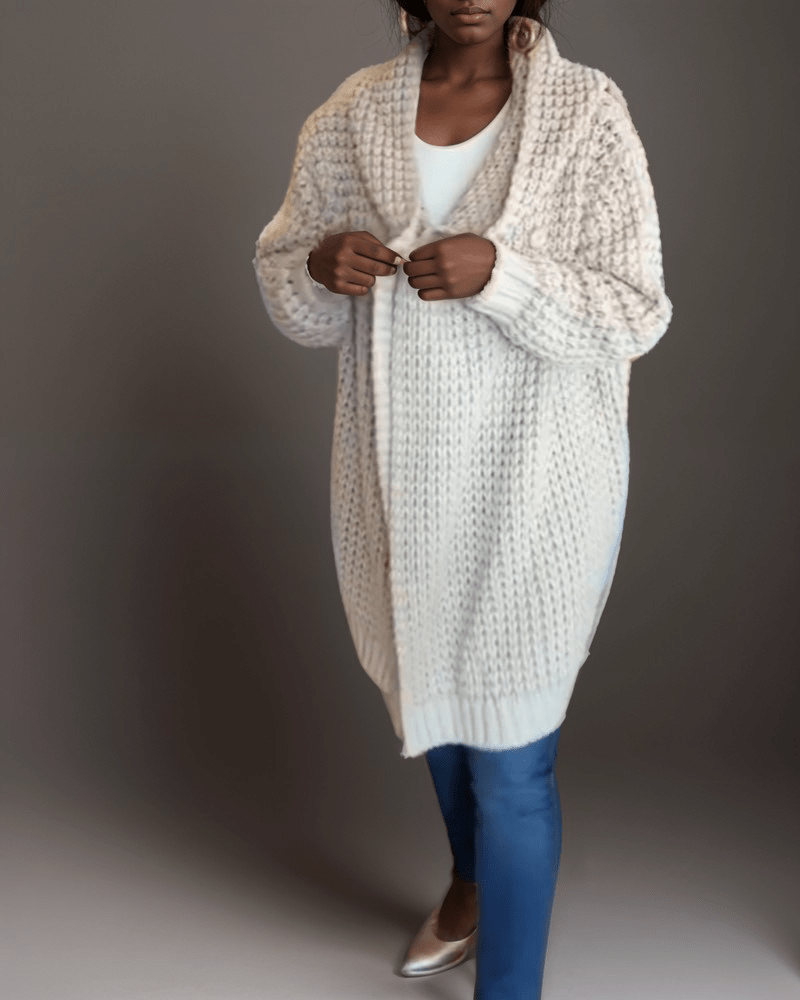 Chunky Knit Cardigan | Multicolour | Casual Wear | Wool Blend