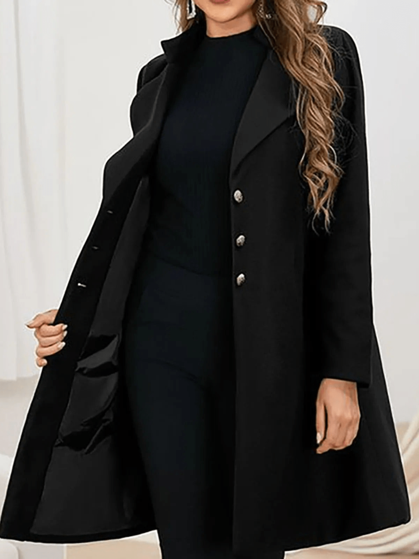 Double-Breasted Blazer Coat | Sleek & Polished | Wool Blend | Office to Evening Wear