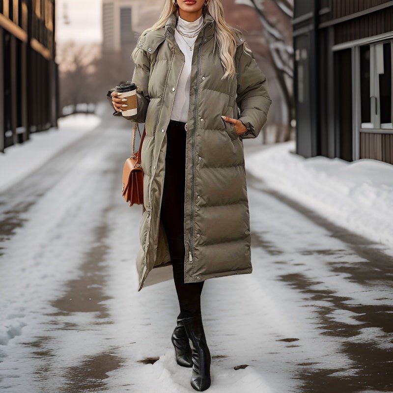 Longline Puffer Coat | Insulated Winter Jacket | Hooded Design