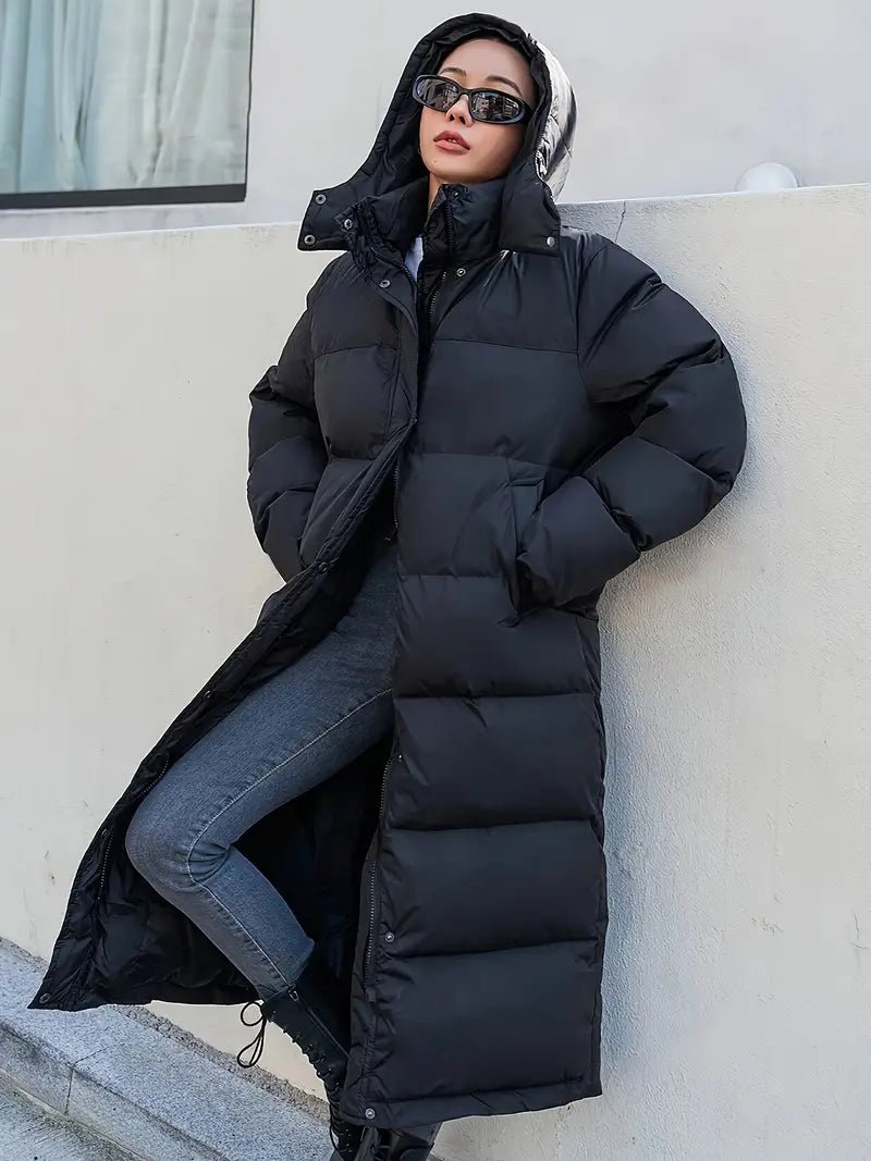 Longline Oversized Puffer Coat | Ultra-Warm Insulated Design | Sleek & Modern | Winter Outerwear