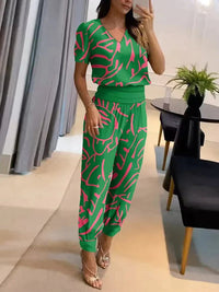 Green with pattern