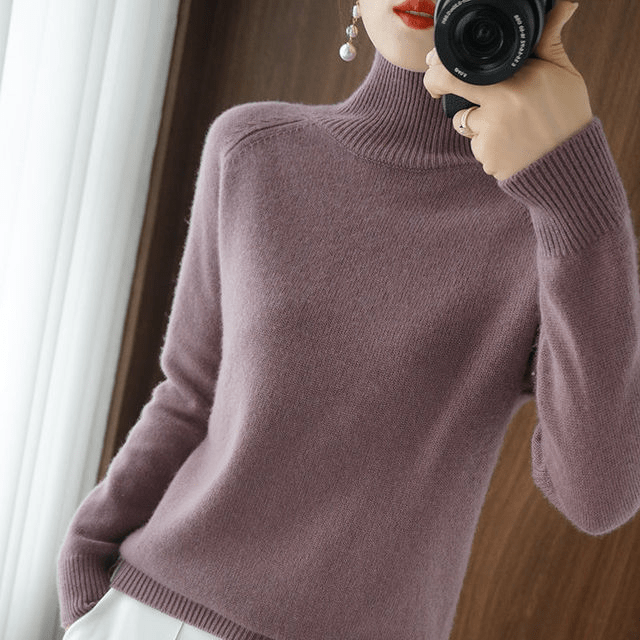 Classic Turtleneck Knit | Slim Fit Silhouette | Soft Ribbed Collar