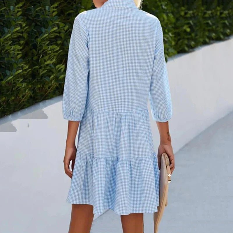 Button-Down Tiered Dress | Relaxed Fit | Lightweight Fabric | Everyday Casual