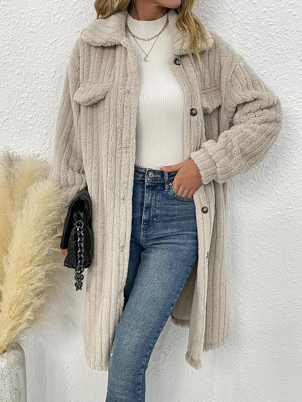 Longline Corduroy Shacket | Oversized Fit | Layering Essential | Casual Chic