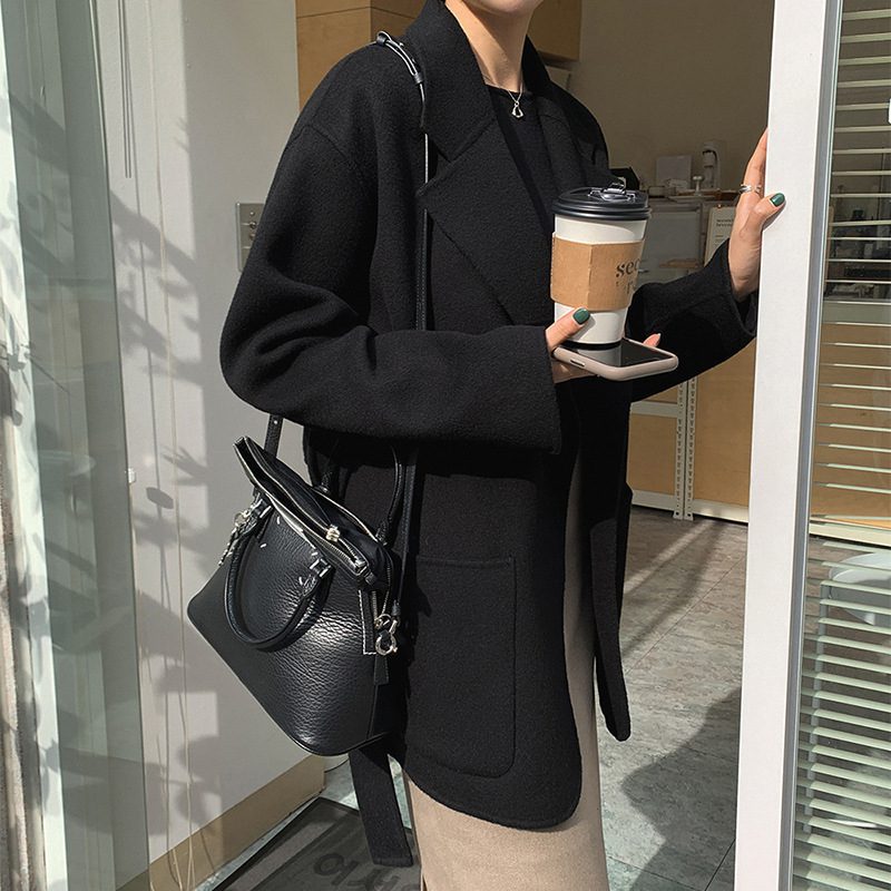 Belted Wool-Blend Coat | Minimalist Wrap Design | Effortless Elegance