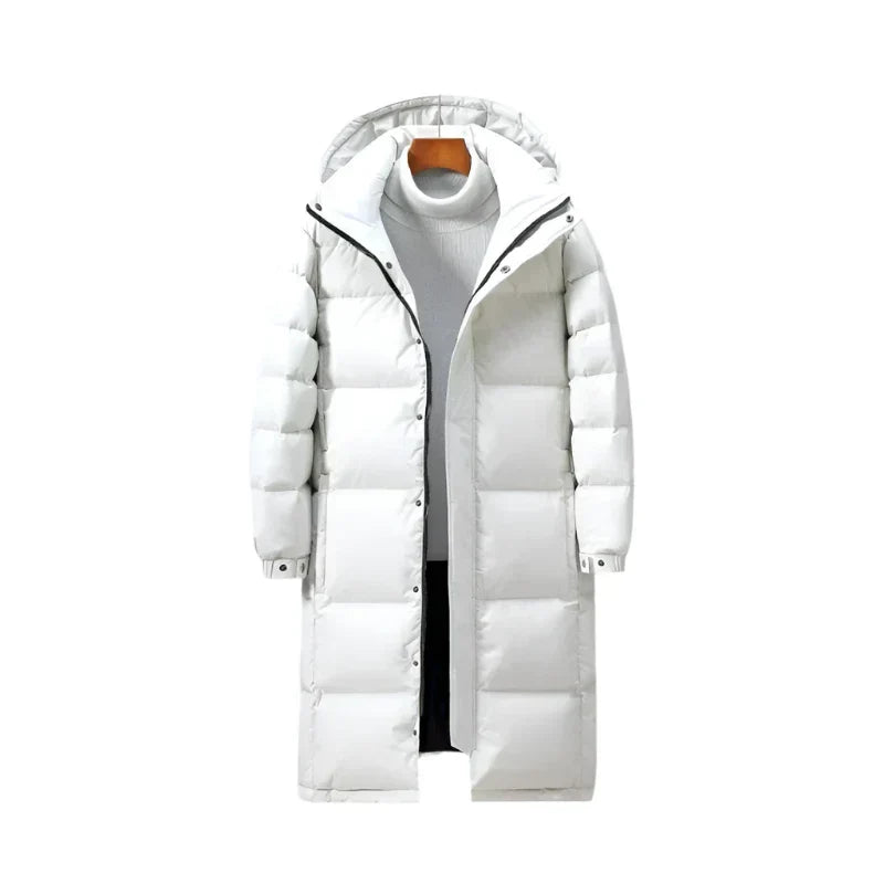 Long Down Puffer Coat | Hooded Winter Parka | Warm Insulated Outerwear