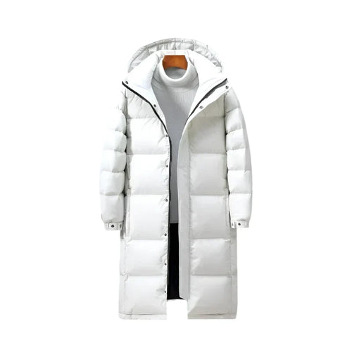 Long Down Puffer Coat | Hooded Winter Parka | Warm Insulated Outerwear
