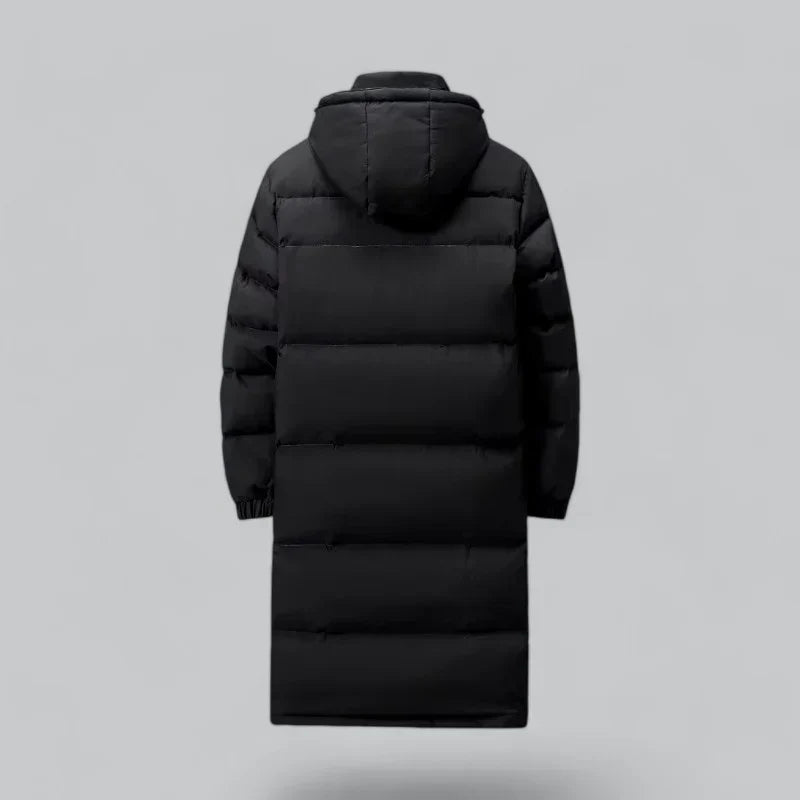Long Down Puffer Coat | Hooded Winter Parka | Warm Insulated Outerwear