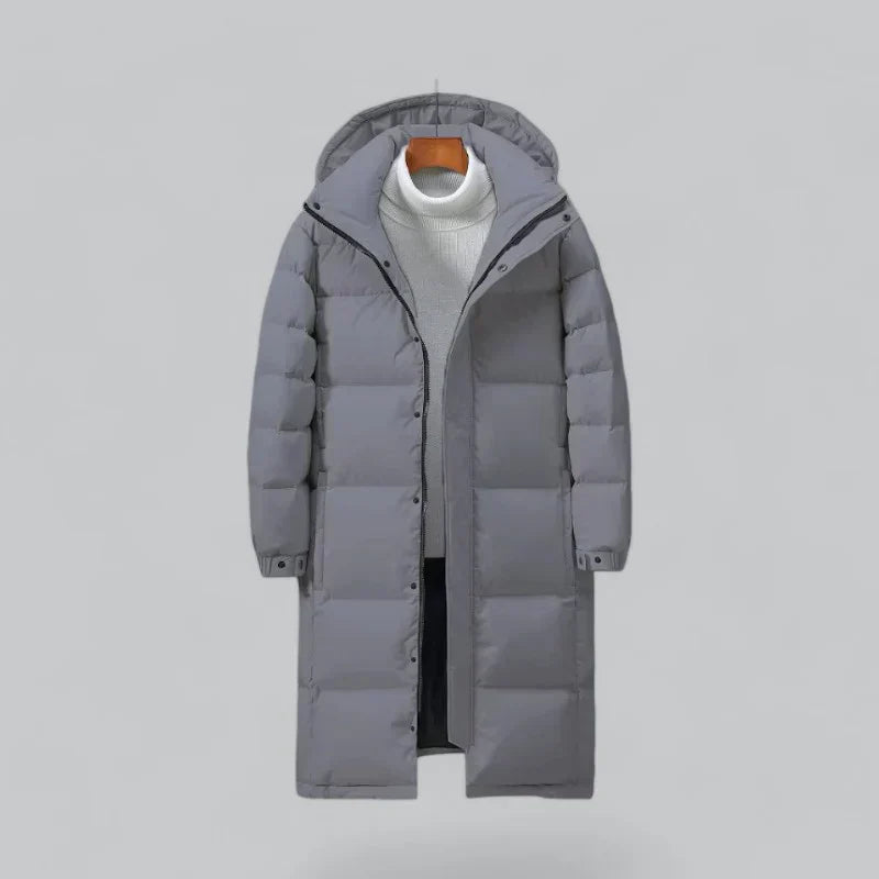 Long Down Puffer Coat | Hooded Winter Parka | Warm Insulated Outerwear